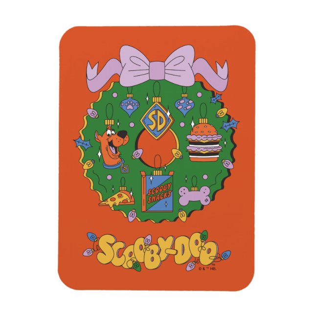 Scooby-Doo Holiday Snabb Julkrans Grafik Magnet (Vertikal)