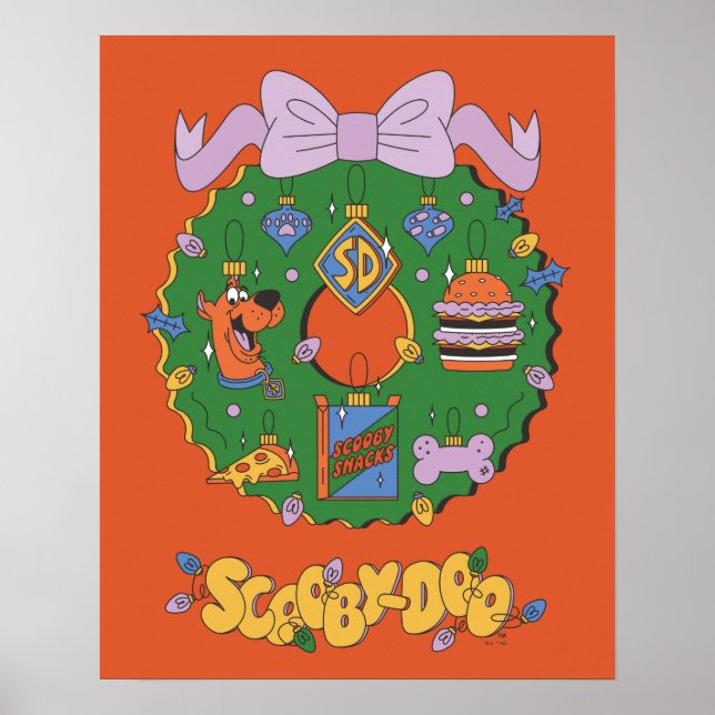 Scooby-Doo Holiday Snabb Julkrans Grafik Poster (Framsidan)