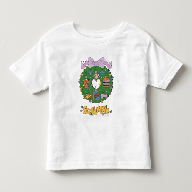 Scooby-Doo Holiday Snabb Julkrans Grafik T Shirt (Framsida)