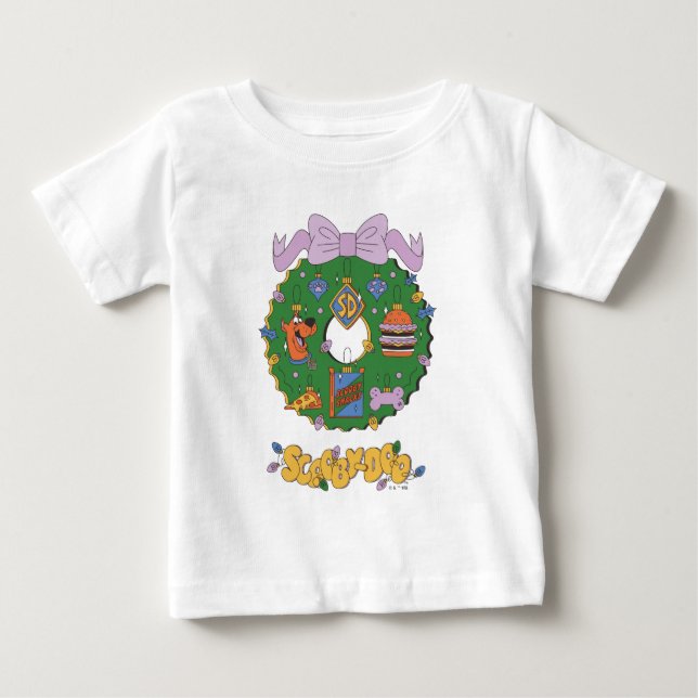 Scooby-Doo Holiday Snabb Julkrans Grafik T Shirt (Framsida)