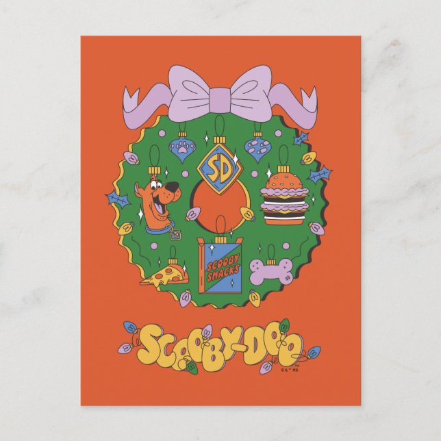 Scooby-Doo Holiday Snabb Julkrans Grafik Vykort (Framsida)