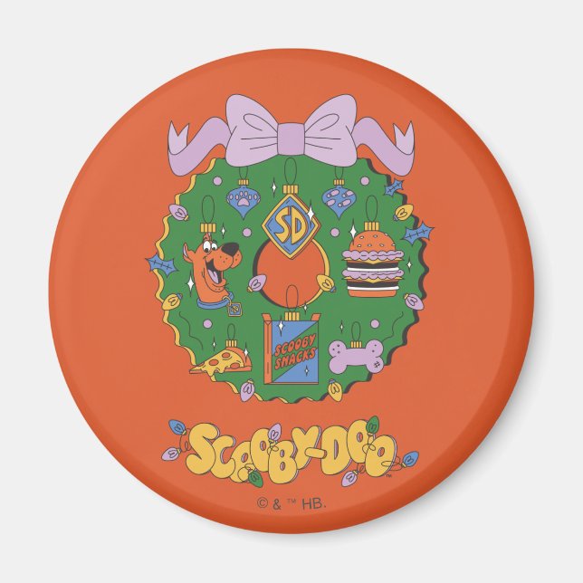 Scooby-Doo Holiday Snabb Krans Grafik Magnet (Framsidan)