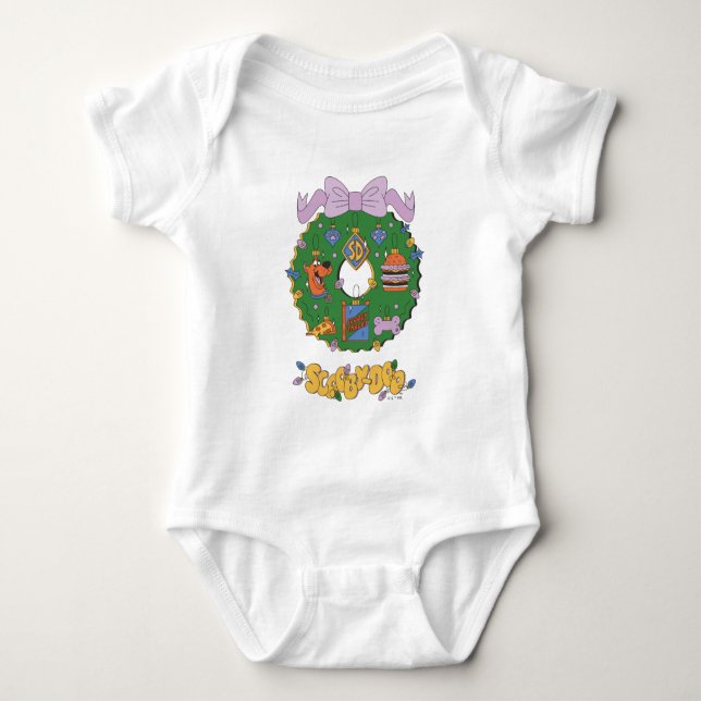 Scooby-Doo Holiday Snabb Kransgrafik T Shirt (Framsida)