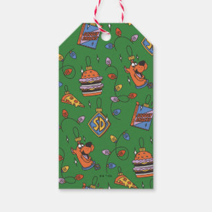 Scooby-Doo Holiday Snack Lights Mönster Presentetikett