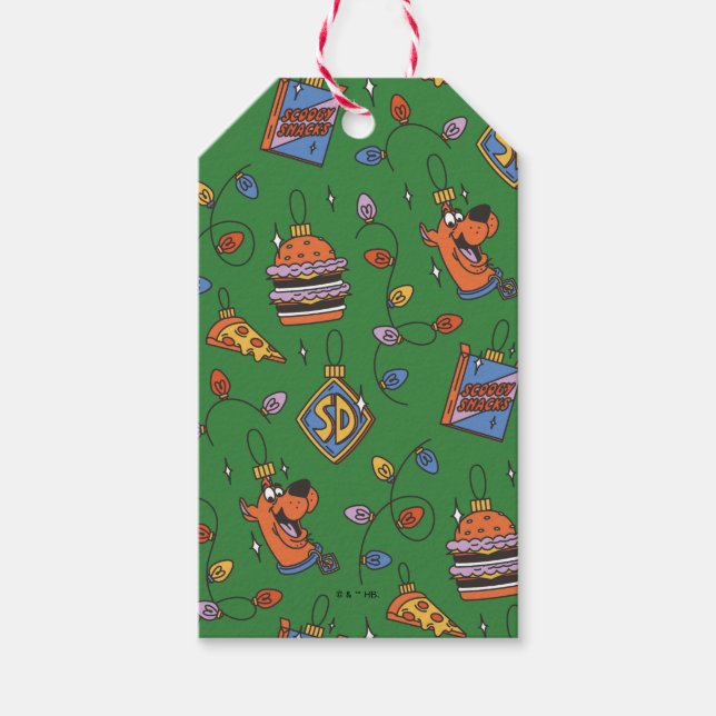 Scooby-Doo Holiday Snack Lights Mönster Presentetikett (Framsidan)