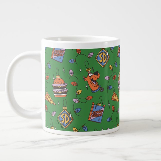 Scooby-Doo Holiday Snack Lights Pattern Jumbo Mugg (Vänster)