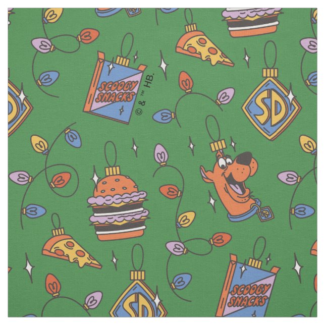 Scooby-Doo Holiday Snack Lights Pattern Tyg (Provkarta)