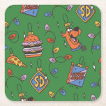 Scooby-Doo Holiday Snack Lights Pattern Underlägg Papper Kvadrat<br><div class="desc">Keep the holidays festive with this fun Scooby Snacks and holiday lights pattern! Wrap your gifts with this fun design,  have parties on a table cloth,  or decorate with a throw pillow! Shop this graphic on even more customizable Zazzle gifts!</div>