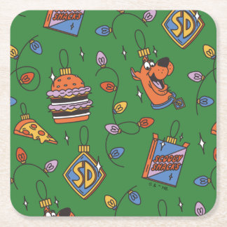 Scooby-Doo Holiday Snack Ljus Mönster Underlägg Papper Kvadrat