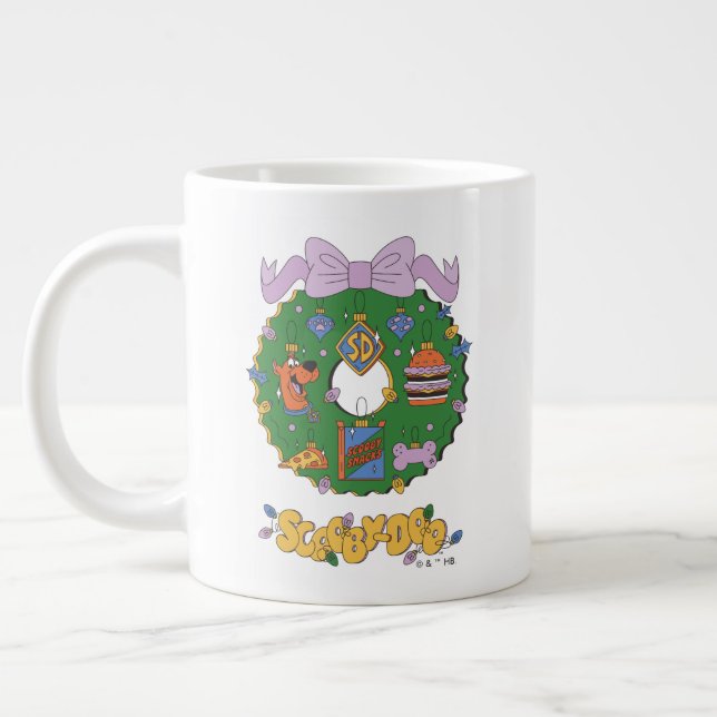 Scooby-Doo Holiday Snack Wreath Graphic Jumbo Mugg (Vänster)