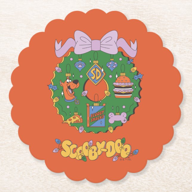 Scooby-Doo Holiday Snack Wreath Graphic Underlägg Papper (Framsida)
