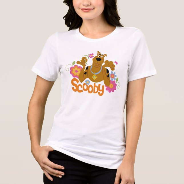 Scooby-Doo In Flowers Tee Shirt (Framsida)