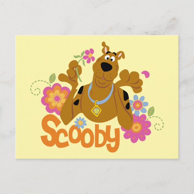 Scooby-Doo in Flowers Vykort (Framsida)