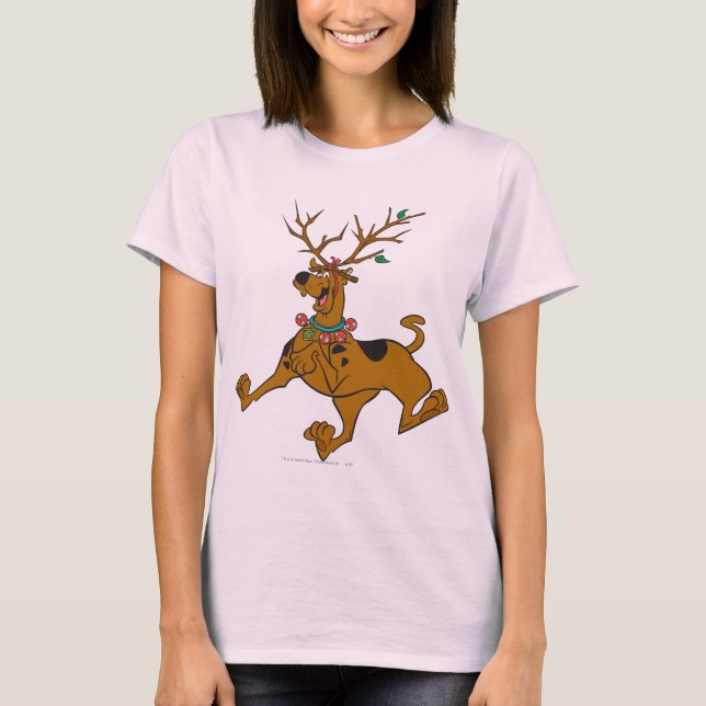 Scooby-Doo jul Helgdag Antlers Tee Shirt (Framsida)