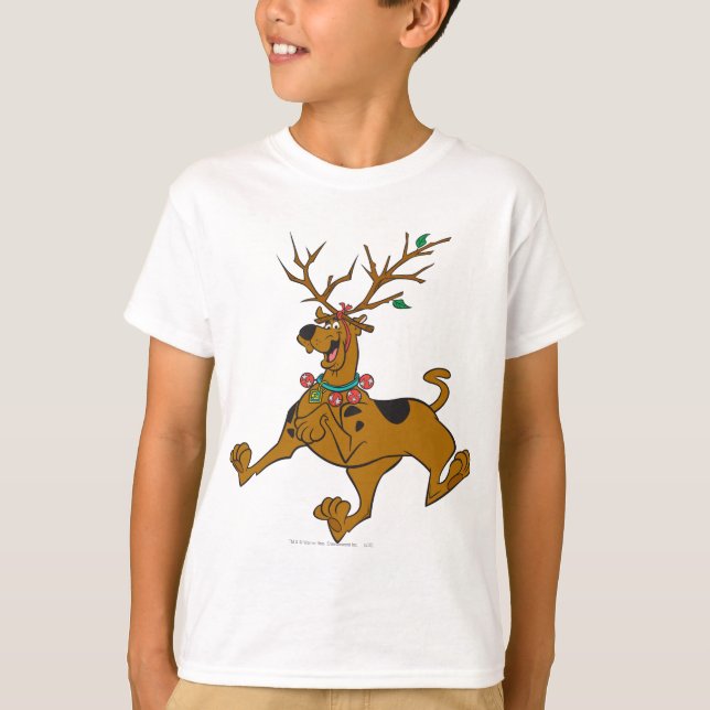 Scooby-Doo jul Helgdag Antlers Tee Shirt (Framsida)
