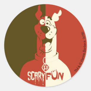 Scooby-Doo "läskig roligt ", Runt Klistermärke