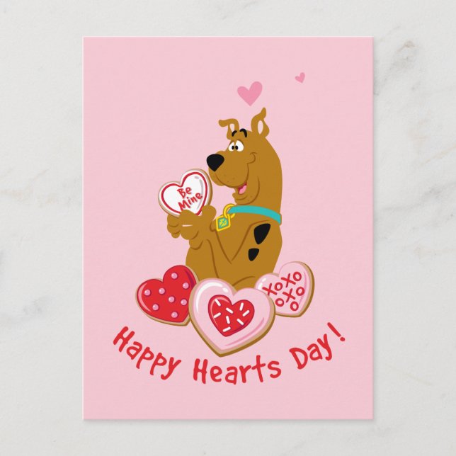Scooby-Doo - Lycklig Hearts Day Helg Vykort (Framsida)