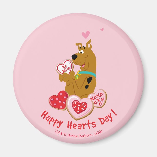Scooby-Doo - Lycklig Hearts Day Magnet (Framsidan)