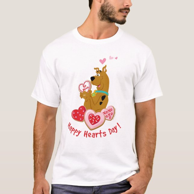 Scooby-Doo - Lycklig Hearts Day T Shirt (Framsida)