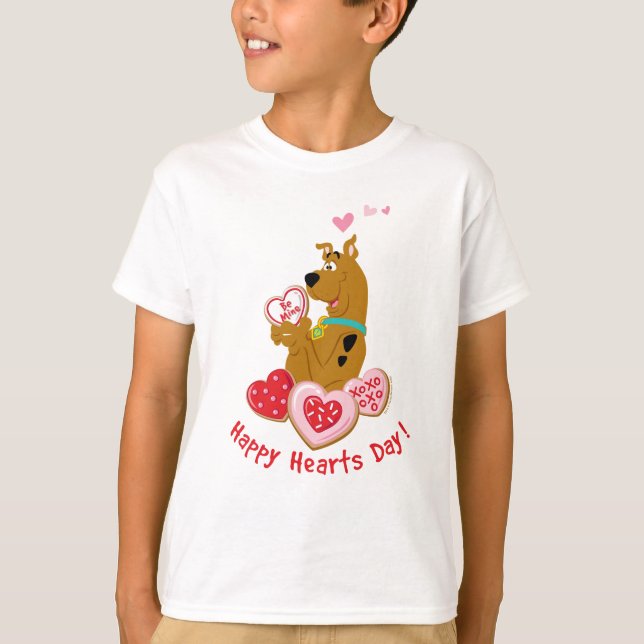 Scooby-Doo - Lycklig Hearts Day T Shirt (Framsida)
