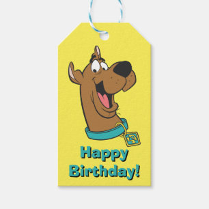 Scooby-Doo lyckligt ansikte Presentetikett