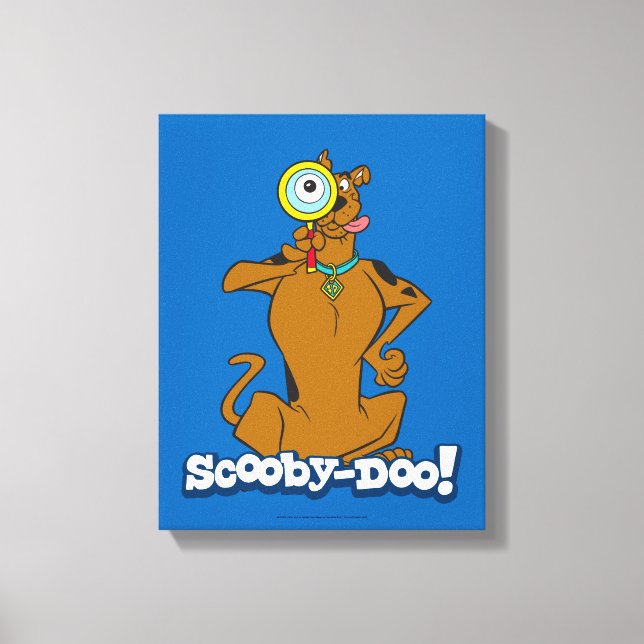 Scooby-Doo med förstoringsglaset Canvastryck (Framsida)