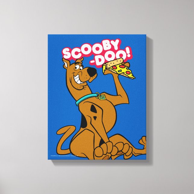 Scooby-Doo med Pizzaskivan Canvastryck (Framsida)