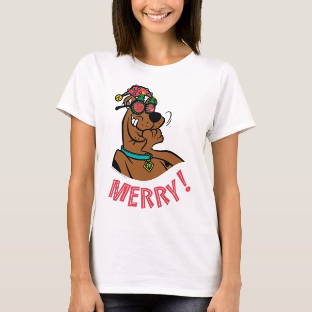 Scooby-Doo Merry Laughn T Shirt (Framsida)