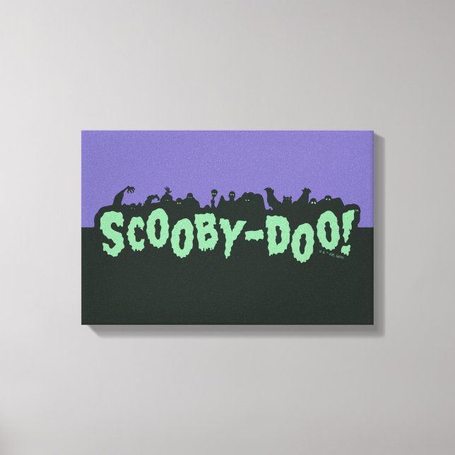 Scooby-Doo! Monster Silhouette Logotyp Canvastryck (Framsida)
