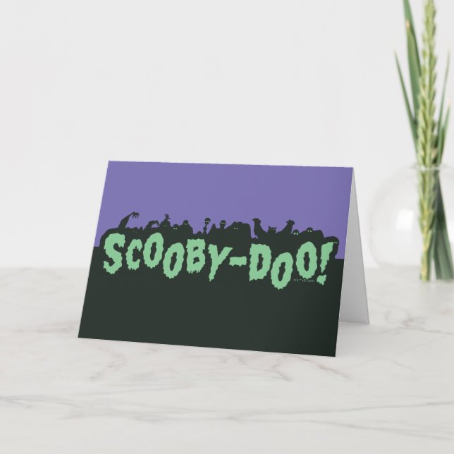 Scooby-Doo! Monster Silhouette Logotyp Kort (Framsida)