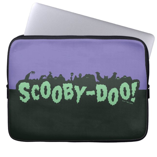 Scooby-Doo! Monster Silhouette Logotyp Laptop Fodral (Framsidan)