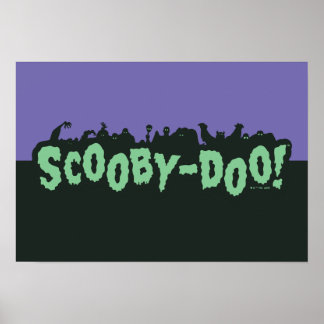 Scooby-Doo! Monster Silhouette Logotyp Poster