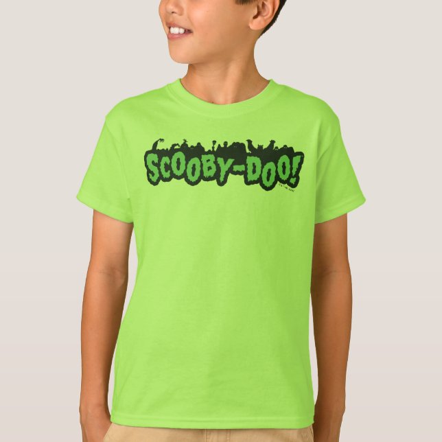 Scooby-Doo! Monster Silhouette Logotyp T Shirt (Framsida)