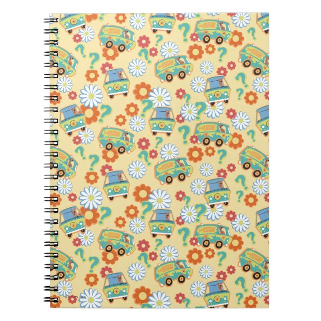 Scooby-Doo Myasty Maskin Flower Mönster Anteckningsbok (Framsidan)