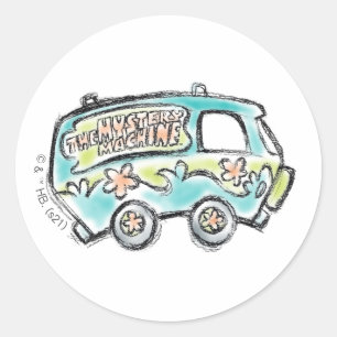 Scooby-Doo Mysemination Maskin Sketch Runt Klistermärke