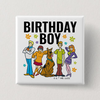 Scooby-Doo och Gang Birthday Boy Knapp