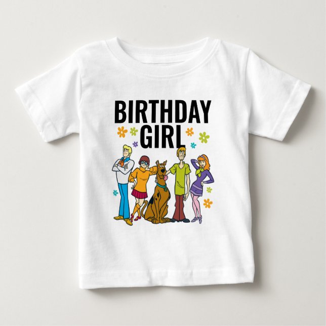 Scooby-Doo och Gang Birthday Girl T Shirt (Framsida)