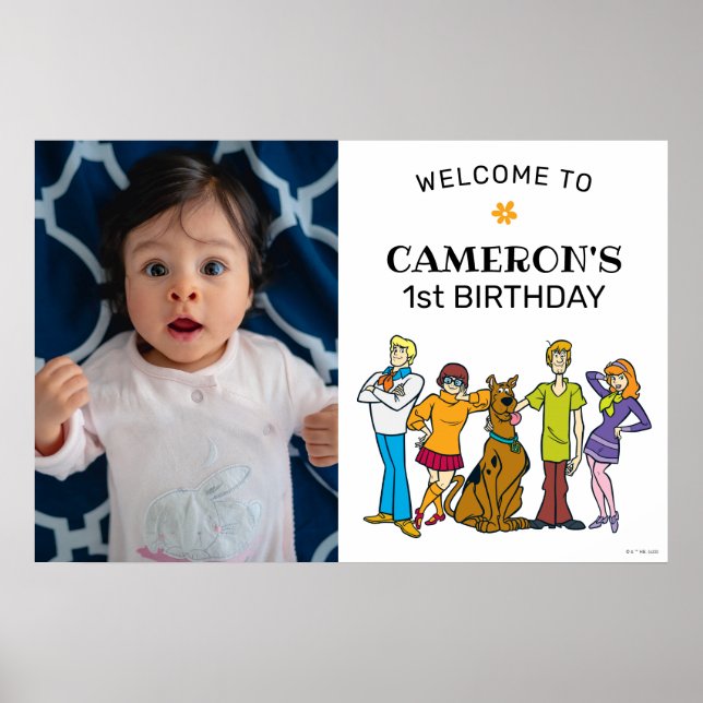 Scooby-Doo och Gang Groovy Birthday Välkommen Poster (Framsidan)