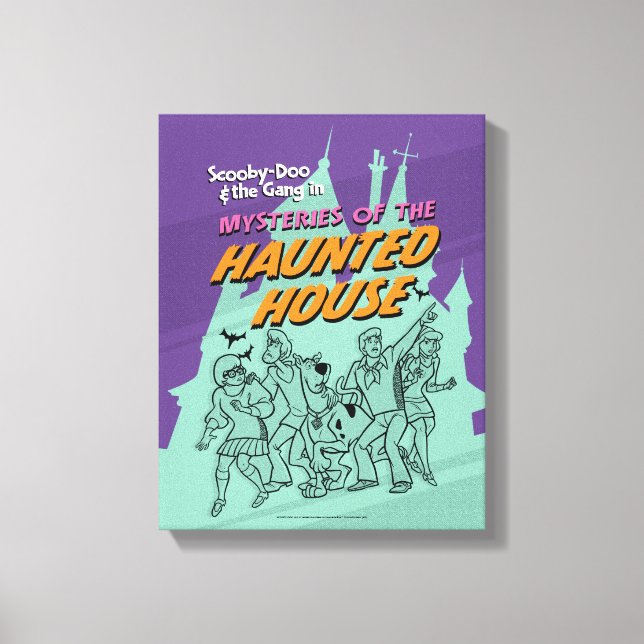 Scooby-Doo och Gang "Haunted House" Canvastryck (Framsida)