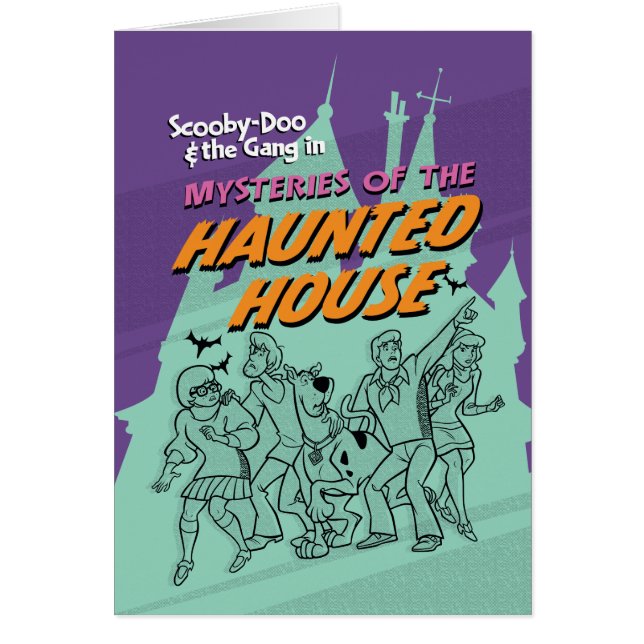 Scooby-Doo och Gang Haunted House Hälsningskort (Framsidan)