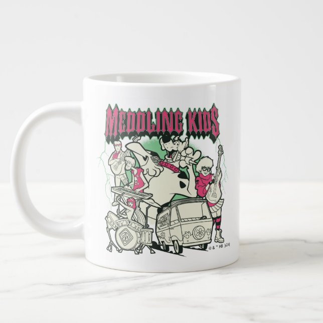 Scooby-Doo och Gang Meddling Kids Punk Band Jumbo Mugg (Vänster)