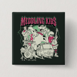 Scooby-Doo och Gang Meddling Kids Punk Band Knapp