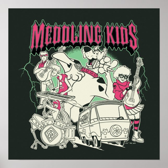 Scooby-Doo och Gang Meddling Kids Punk Band Poster (Framsidan)