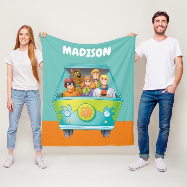 Scooby-Doo och Gang Myasty Maskin Airbrush Fleecefilt (På plats)