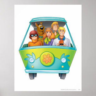 Scooby-Doo och Gang Myasty Maskin Airbrush Poster
