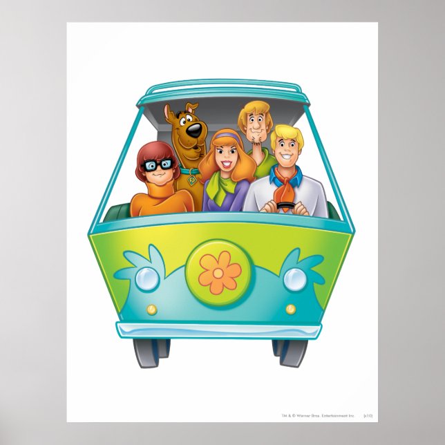 Scooby-Doo och Gang Myasty Maskin Airbrush Poster (Framsidan)