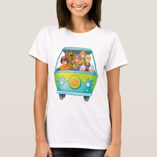 Scooby-Doo och Gang Myasty Maskin Airbrush Tee Shirt (Framsida)