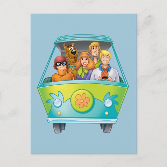 Scooby-Doo och Gang Myasty Maskin Airbrush Vykort (Framsida)