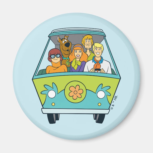 Scooby-Doo och Gang Myasty Maskin Magnet (Framsidan)