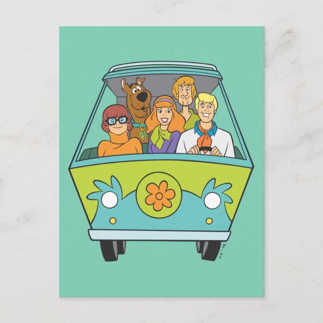 Scooby-Doo och Gang Myasty Maskin Vykort (Framsida)